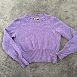 J. Crew Cashmere Cropped  Sweater XS Women's Lavender Purple